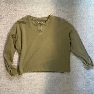 Madewell Light Green Cropped Sweater